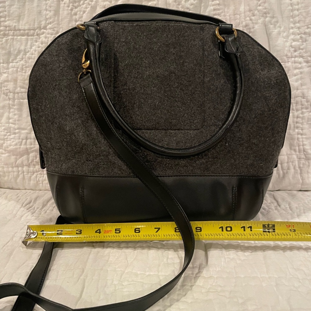 HOBO Handbag Unique Felt/Leather Combo Style Bag